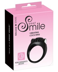 Sweet Smile Stayer: Vibro-Penisring, schwarz